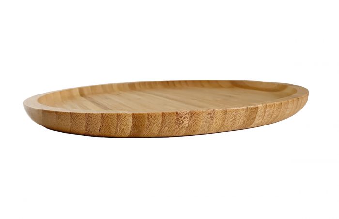 Bamboo Round Serving Tray, 30cm Large Round Platter