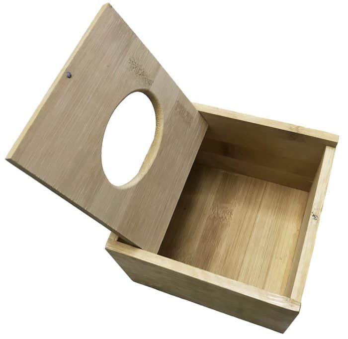 Natural Bamboo Wooden Small Tissue Box Cover Napkin Holder