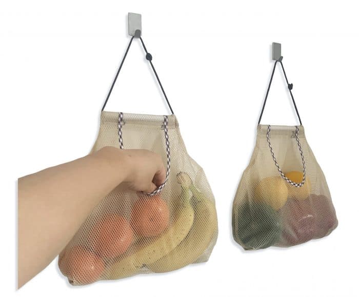 Pack of 2 Vegetable Storage Bags –  Durable Onion Bags