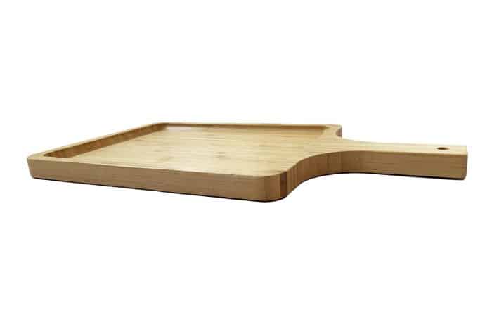 Bamboo Wooden Serving Board for Cheese Platters Tapas Dishes – Food Serving Tray with Handle