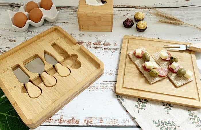 Wooden Cheese Board Gift Set