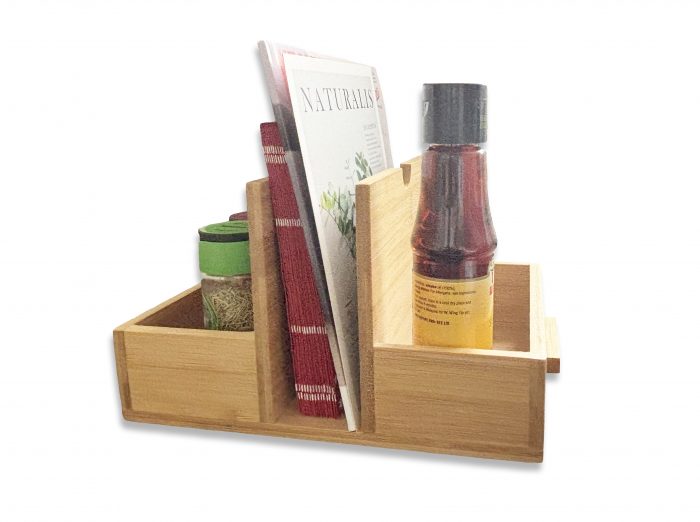 Napkin Holder with Spice Rack for Table, Serviette Holder with Salt & Pepper Shaker Standing