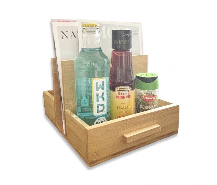 Napkin Holder with Spice Rack for Table, Serviette Holder with Salt & Pepper Shaker Standing