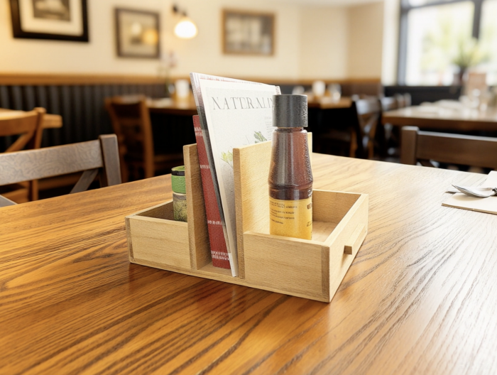Napkin Holder with Spice Rack for Table, Serviette Holder with Salt & Pepper Shaker Standing