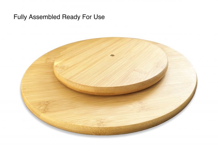 Wooden Turntable Tray – 30cm Large Lazy Susan Rotating Serving Platter
